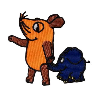 Mono-Quick 16429 Die Maus© Maus und Elefant Applikation, Bügelbild, Patch