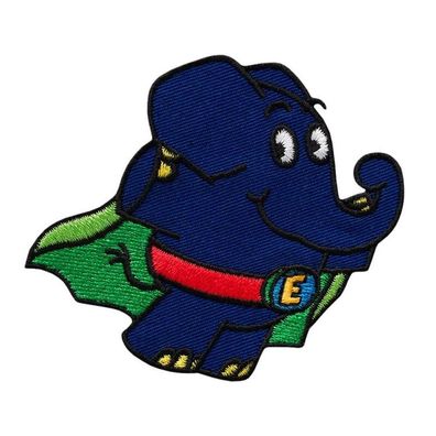 Mono-Quick 16428 Die Maus© Elefant Superheld Applikation, Bügelbild, Patch