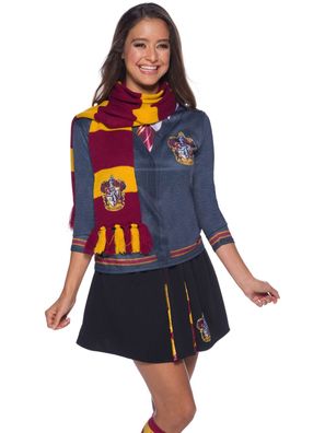 Rubies 3903x - Hogwarts Deluxe Schal, Gryffindor Ravenclaw Hufflepuff Slytherin