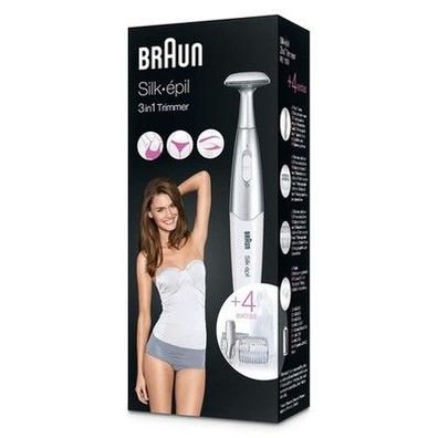 Braun Silk-épil Bikini-Trimmer FG1100 Weiß – Präzises 3-in-1 Stylen und Trimmen