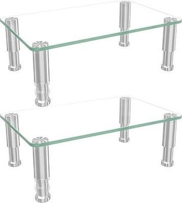 2x Computer Monitor Ständer mit höhenverstellbarem Multi Media Desktop Stand
