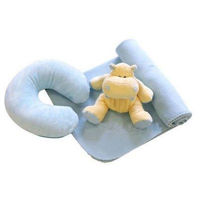 ALTA BEBE Travelset mit Fleecedecke Stofftier und Nackenrolle Reiseset 3 teilig