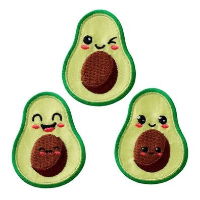Mono-Quick 18162 Create Avocado 3er Set, Bügelbild, Patch, Aufnäher