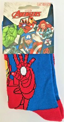 Marvel Avengers, Kinder Socken, Strümpfe - Gr. 23/26 - 31/34 HULK, IRON MAN, CAP