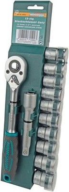 Brüder Mannesmann Steckschlüssel-Satz, 1/2" Zoll, 12-teilig | M29111, Werkzeug