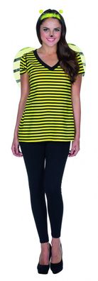 PxP 13322 - V-Shirt Biene Gr. 34 - 48 Gelb-Schwarz gestreiftes T-Shirt