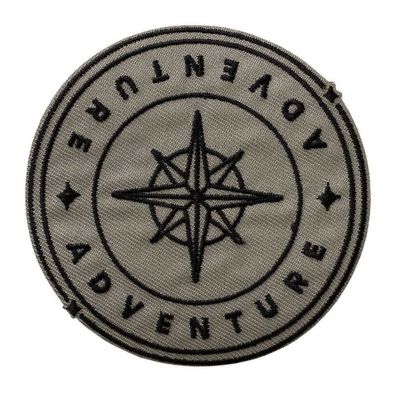 Mono-Quick 12331 Adventure Kompass rund Applikation, Bügelbild, Patch, Aufnäher