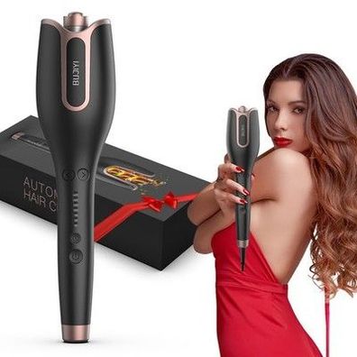 BUJIYI Lockenstab Automatisch Lockenstab Große Locken mit 4 Temperaturen schwarz