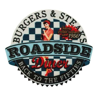 Mono Quick 1054x Pin up Girl Applikation, Bügelbild, Patch, Women Power Roadside