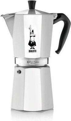 Bialetti - Moka Express: Espressomaschine für Herdplatte, 12 Tassen (600 ml) Alu