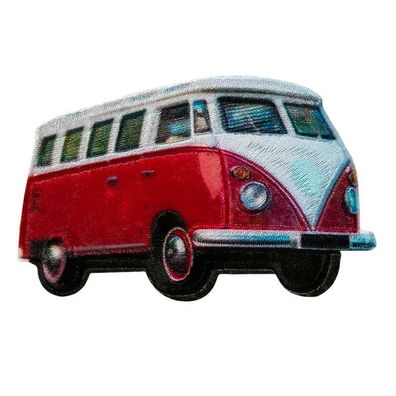 Mono Quick 16800 Multivan Bügelbild, Patch, Bus, Van, Rot Weiß