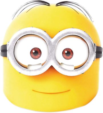 Rubies 3409x - Minions Card Mask - Pappmaske mit Aufdruck, Bob Dave Kevin Stuart