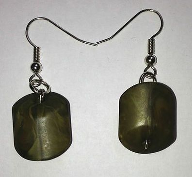 Ohrhaken, Schrägperle 1 Paar Ohrringe, Ohrhänger, Schmuck, verschiedene Farben