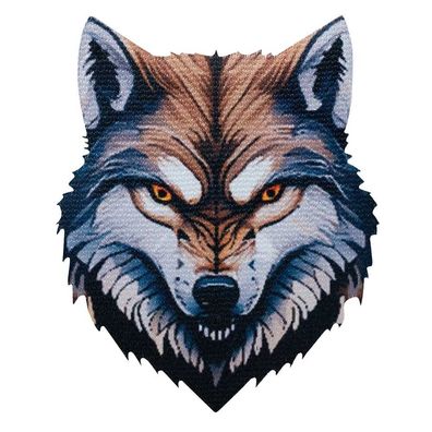 Mono-Quick 24002 Wolf Applikation Groß, Bügelbild, Patch, Aufbügler, Wolfskopf