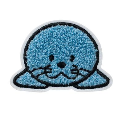 Mono-Quick 16059 Robbe flauschig Applikation, Bügelbild, Patch, Aufbügler, Meer