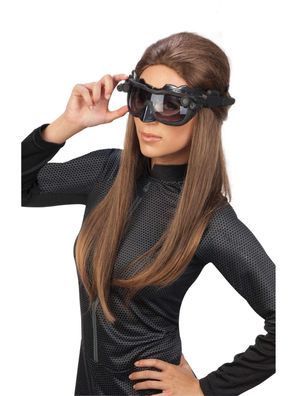 Rubies 30751 - Catwoman Maske Deluxe, DC Kostüm Zubehör, Brille mit Ohren