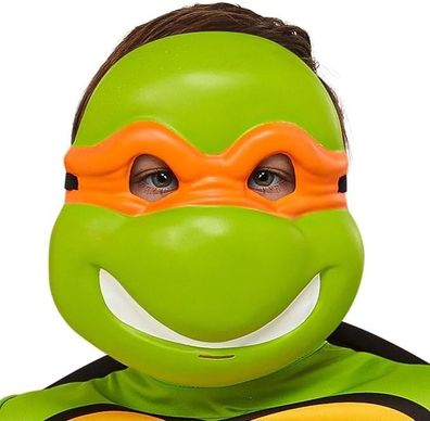 Rubies 2000680 - Michelangelo 1/2 Kindermaske, TMNT Kostüm Zubehör, Halbmaske