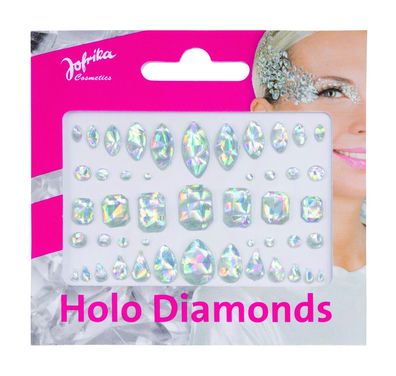 Jofrika Cosmetics 713280 - Holo Diamonds, Selbstklebende Steinchen, funkelnd