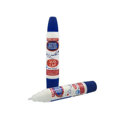 Collall Textilkleber Duo-Stift, Wasserbasis, Handlicher Textil Klebe-Stift, 30ml
