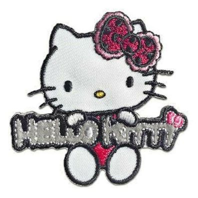 Mono Quick 1425x Hello Kitty REFLEX Reflektor Bügelbild, Patches, blau pink