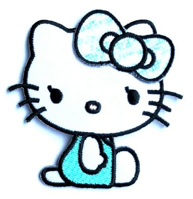 Mono Quick 1426x Hello Kitty "CANDY" Bügelbilder, Patches, blau, rosa