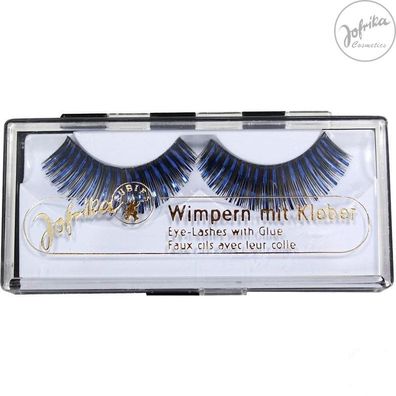 Jofrika Cosmetics Glitter Wimpern inkl. Kleber * Funkel, Karneval, Rainbow, bunt
