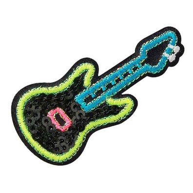 Mono Quick 0676x Neon Pailletten Bügelbilder, Patch, Gitarre Kopfhörer etc