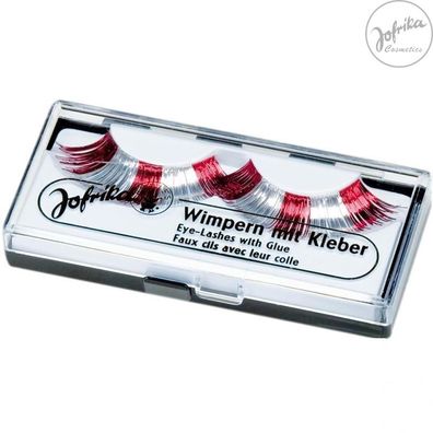 Jofrika 71881x FAN Wimpern inkl. Kleber Fußball, Karneval, WM, EM, SPORT