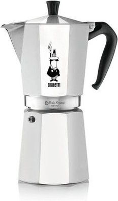 Bialetti - Moka Express: Espressomaschine für Herdplatte, 18 Tassen (800 ml) Alu