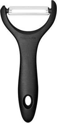 Fiskars Gemüse-Schäler, Y-förmig, Rostfreier Stahl, Essential, Schwarz, Küche