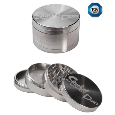 Black Leaf STEELY DAN Edelstahl Grinder 4tlg Ø 59mm Crusher Kräuter Mühle NEU !!