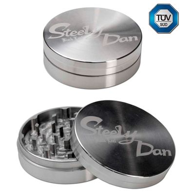 Black Leaf STEELY DAN Edelstahl Grinder 2tlg Ø 59mm Crusher Kräuter Mühle NEU !!