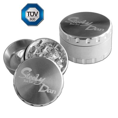 Black Leaf STEELY DAN 2.0 Edelstahl Grinder 4tlg Ø63mm Crusher Kräuter Mühle NEU