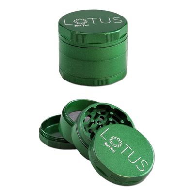 Black Leaf LOTUS Grinder Keramik beschichtet 4tlg Ø54mm Grün Kräuter Alu Mühle !