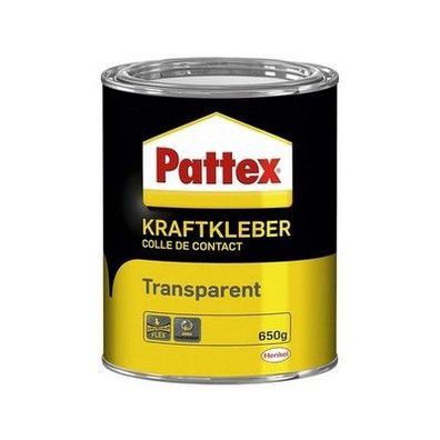Pattex Kraftkleber Transparent, extrem starker Kleber hohe Festigkeit, 650g Dose