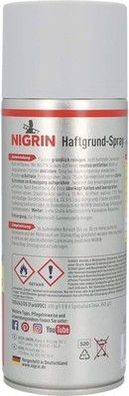 NIGRIN Haftgrund, 400 ml Sprühdose, für die Grundierung von Oberflächen vor dem