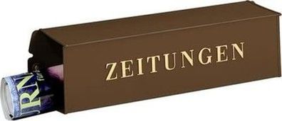 Burg-Wächter Zeitungsrolle mit Metall-Seitendeckel, Briefkastenergänzung, Eckig