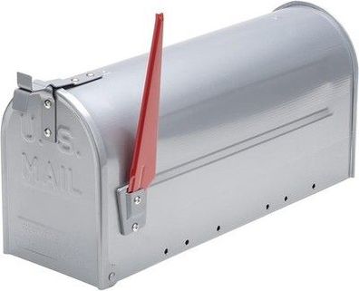 Burg-Wächter U.S. Mailbox mit schwenkbarer Fahne, Aluminium, 892 ALU, Aluminium
