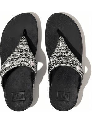 FitFlop Damen Flip Flops Lulu Shimmerweave Toe-Post Sandals GO1