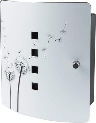 Burg Wächter 38950 6204/10 Ni Pusteblume Motivschlüsselbox, Schwarz / Edelstahl