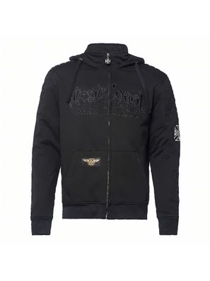 WCC West Coast Choppers Motorrad Hoodie Por Vida Zip Black