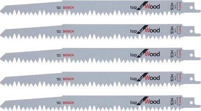 Bosch Accessories Bosch Professional 5x Säbelsägeblatt S1531L für Holz 0,5 Zoll