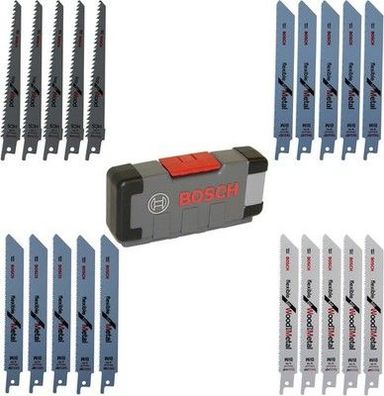 Bosch Professional 20tlg Säbelsägeblätter ToughBox für Holz und Metall Stichsäge