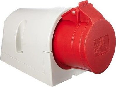 Kopp 101600002 CEE Wandsteckdose, 5-polig, 16 A, 400 V, rot, Wand-Steckdose