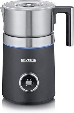 Severin SPUMA 700 PLUS Induktions-Milchaufschäumer, Edelstahl-gebürstet/schwarz