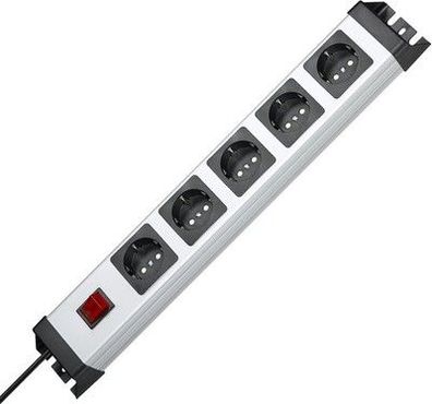 Kopp Powerversal Steckdosenleiste, 5-fach, mit beleuchtetem Schalter, IP 20