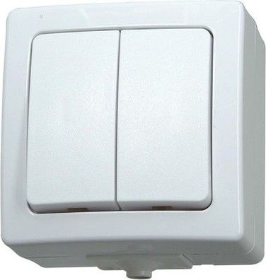Kopp Nautic Serienschalter Aufputz, für Feuchtraum, 250V (10A) IP44, arktis-weiß