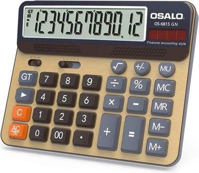 OSALO Tischrechner Gross großes Display große Tasten 12-stelliger Taschenrechner