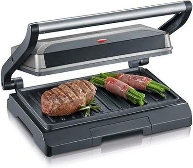 Severin Kontaktgrill für Sandwiches, Steak und als Panini Grill, 800 W, KG 2394