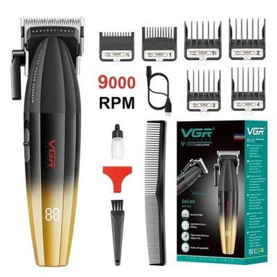 VGR 003 Fresh Fade Haarschneider, Haartrimmer Akku-Haarschneider mit LED-Display